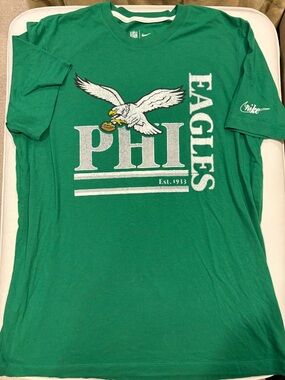 Philadelphia Eagles Nike Shirt Retro Kelly Green Men’s XL